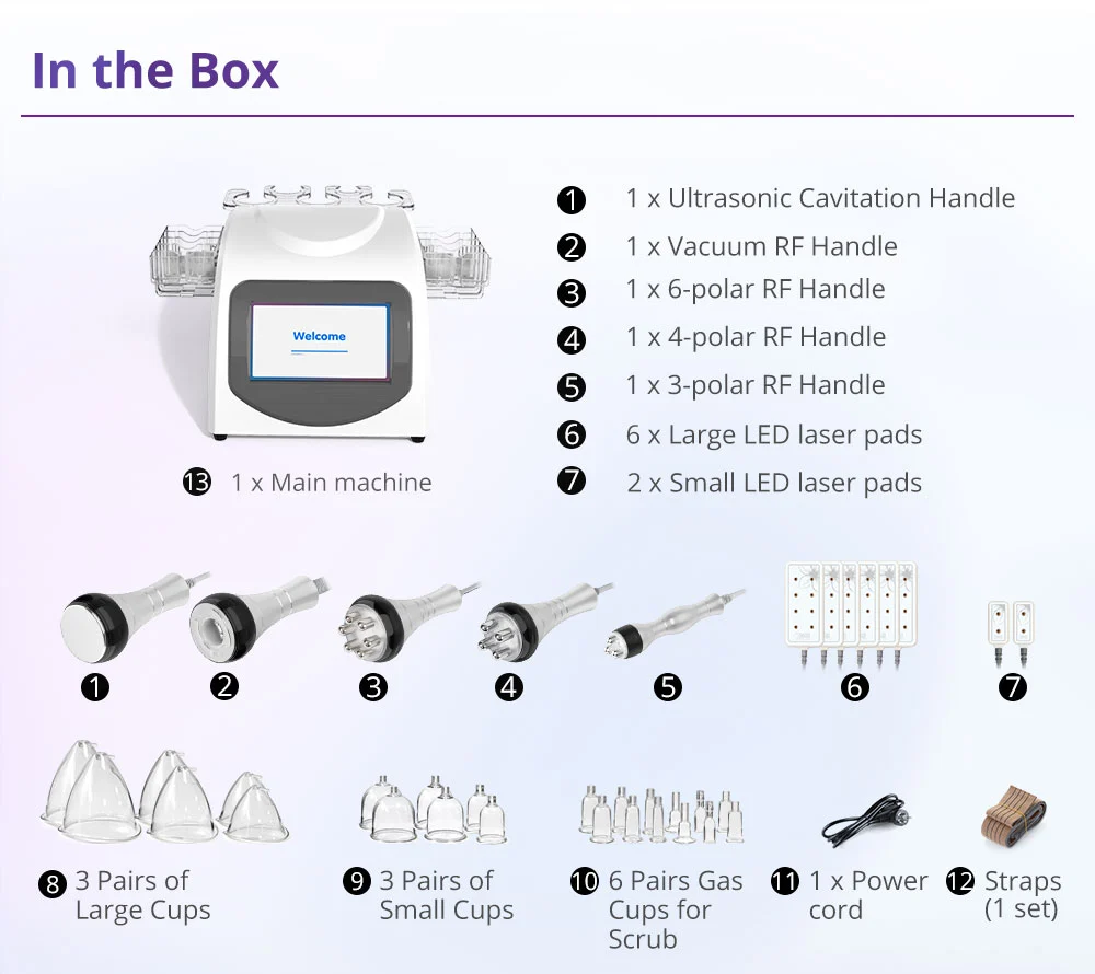 professional ultrasonic cavitation machine packge